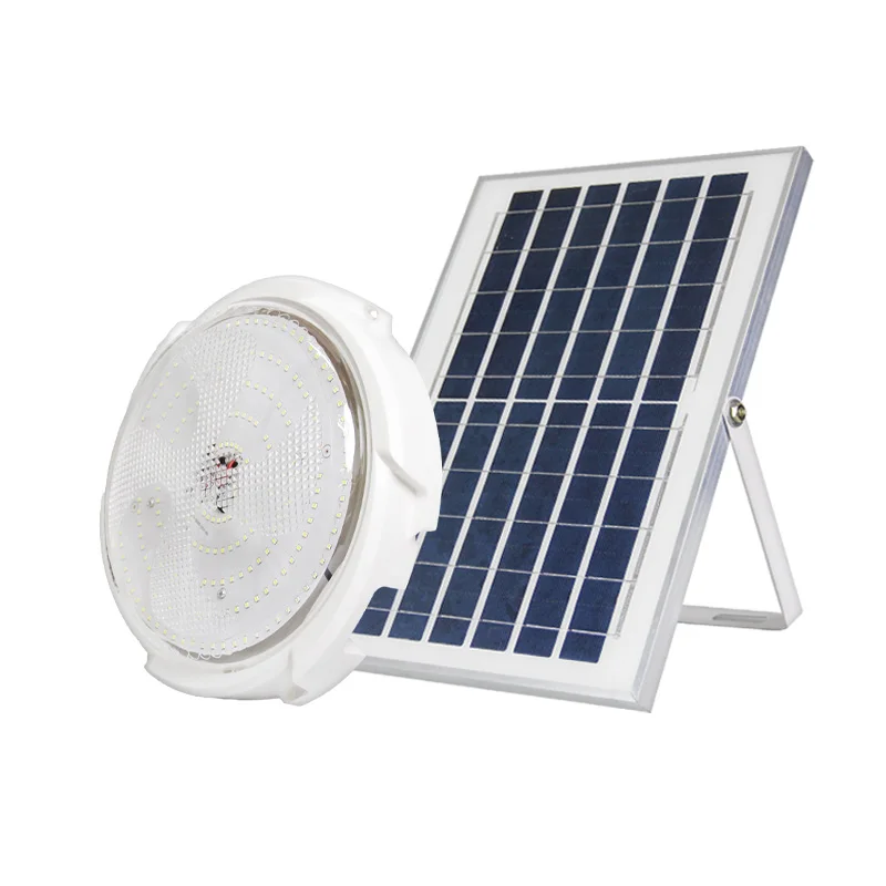 Solar ceiling Light With Round Office House Room Indoor  Decoration powered Panel Sensor Led Flood Lamps
