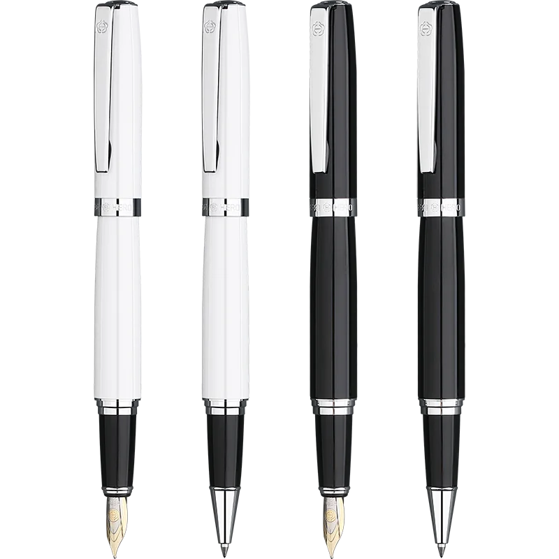 Hero 382# Custom logo with metal baking paint ballpoint pen and fountain pen for business office and school Writing width 0.5 mm
