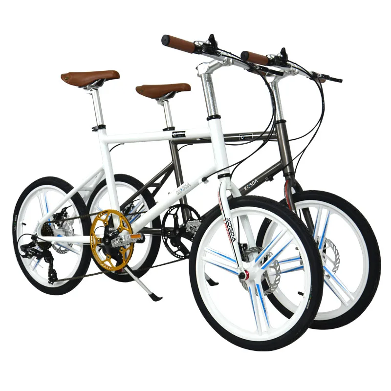 hot sale 20inch aluminum alloy wheel diameter disc brake 7 speed mini tandem road  brand folding  bicycle