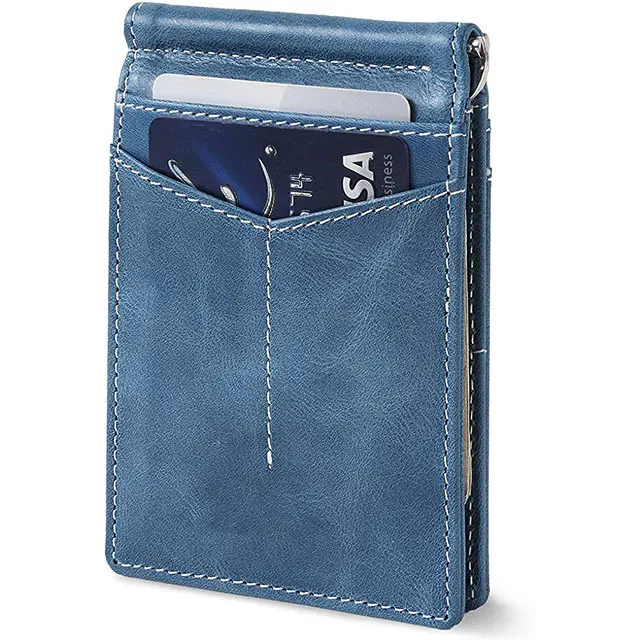 Wholesale customized genuine leather product rfid wallet for men