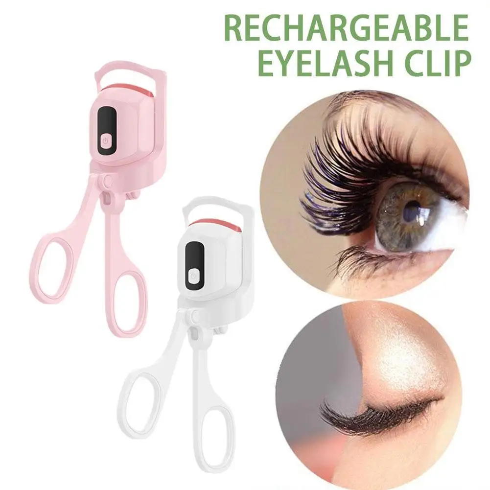Portable Electric Heated Eyelash Curler Comb  Eyelashes Curls Thermal Eyelash Curler Makeup Tools Eye Lash Perm Long Lasting