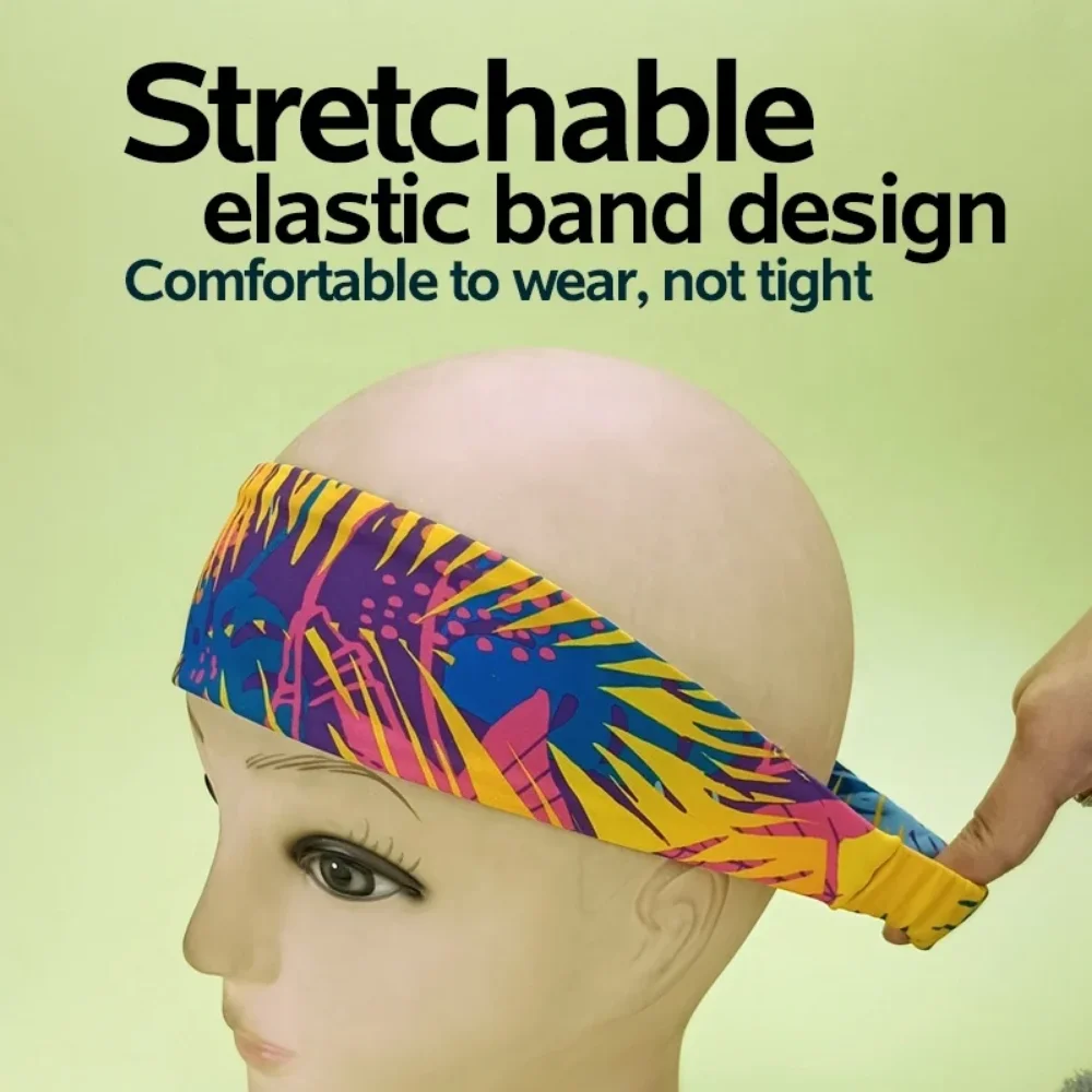 Youth Fitness Volleyball Sweat Non-Slip Elastic Hair Head Band for Yoga Men and Women Bulk Sport Custom Logo Headband