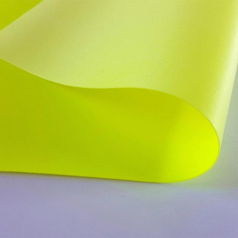 Waterproof Fluorescent Green PVC Knitted Fabric