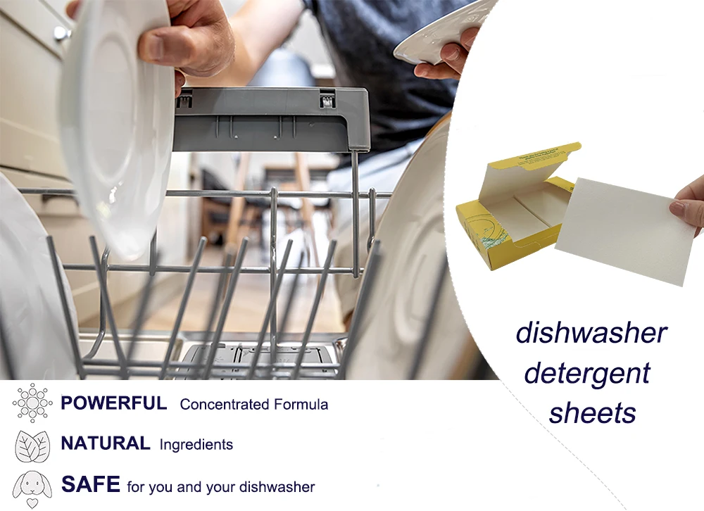 Professional OEM ODM Kitchen Cleaning Dishwasher Detergent Sheet Dish Washing Tablets Sheets dishwashing sheets