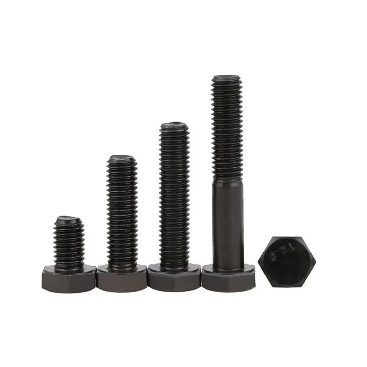 Полурезьбовые шестигранные болты и шестигранные гайки grade8.8 из черного оксида DIN 931