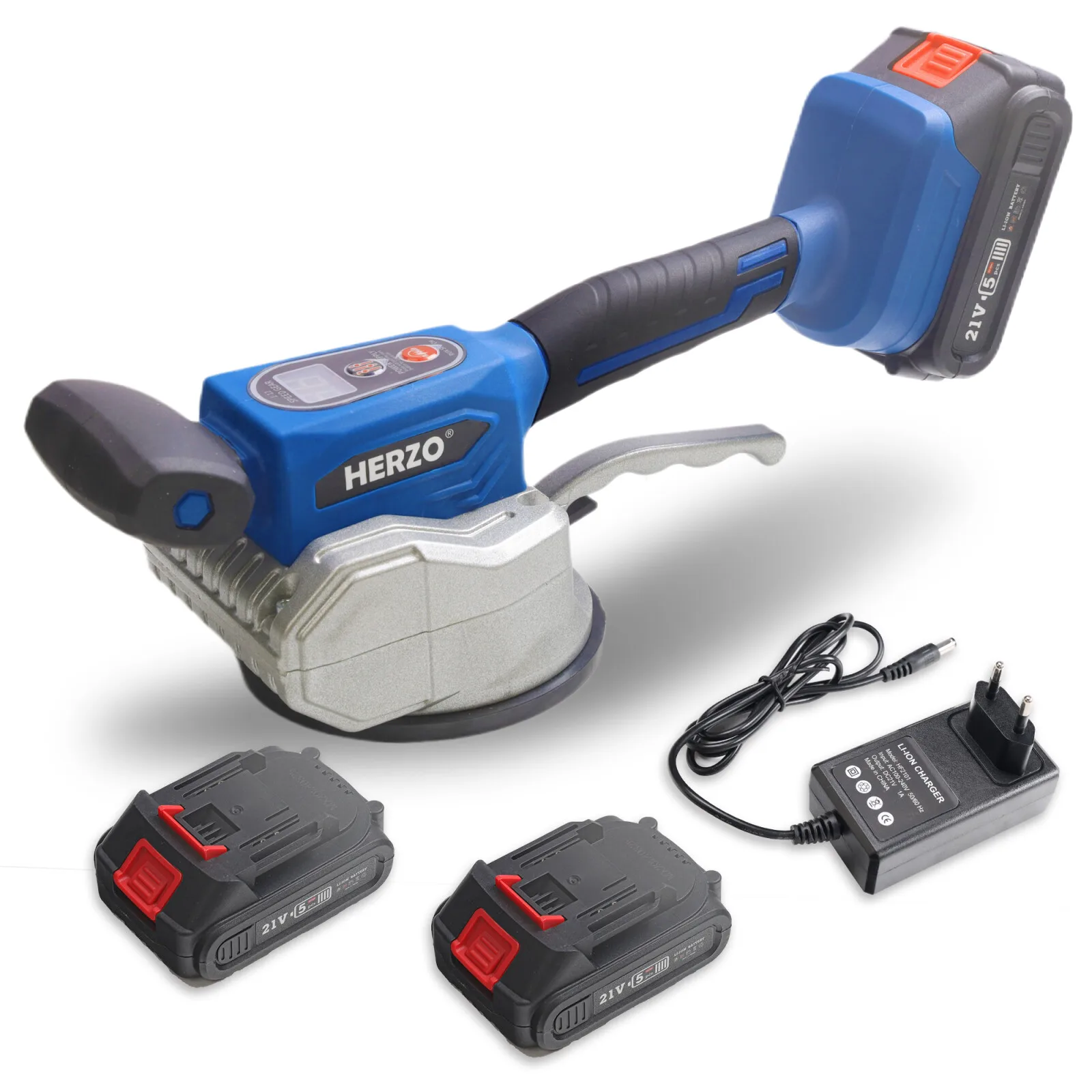 HERZO 20V Cordless Tiling leveling Machine Handheld 12-Speed Vibrator for Tiles