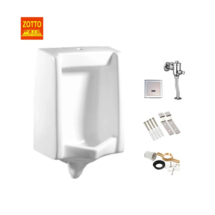China Supplier Sanitary Ceramic Toilet Wall Hung Urinal Sensor Flush Valve for Man Use