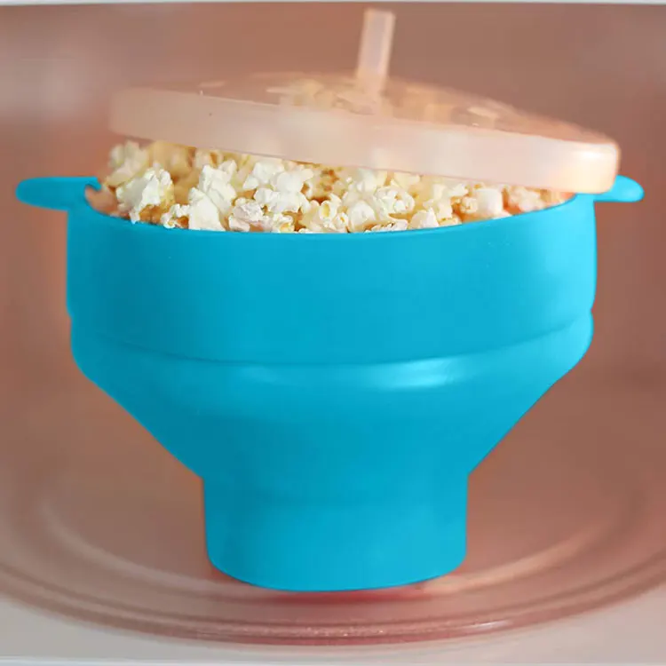 Professional Silicon Microwave Popcorn Maker popcorn foldable Silicone Popcorn bucket