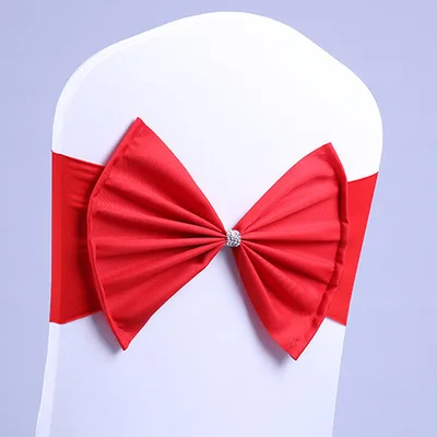 Elastic  Butterfly bow tie  Chair Cover Belt