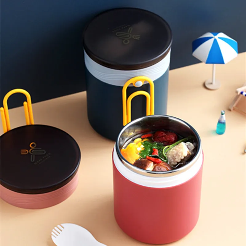 New Stainless Steel Insulated Soup Cup Portable Water Cup Sealed  Food Container Breakfast Soup Bowl Lunch Box