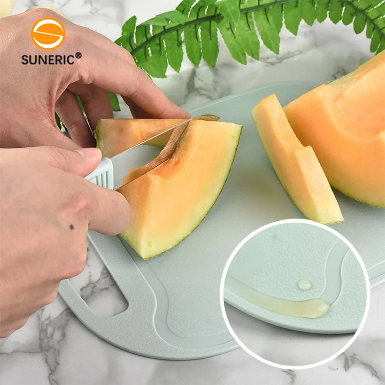 Plastic PP travel chopping board knife peeler scissors mini cutting board set of 4