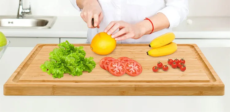 Modern Design Kitchen Extra Large Wood Chopping Butcher Block Bamboo Cutting Board With Handle And Juice Groove