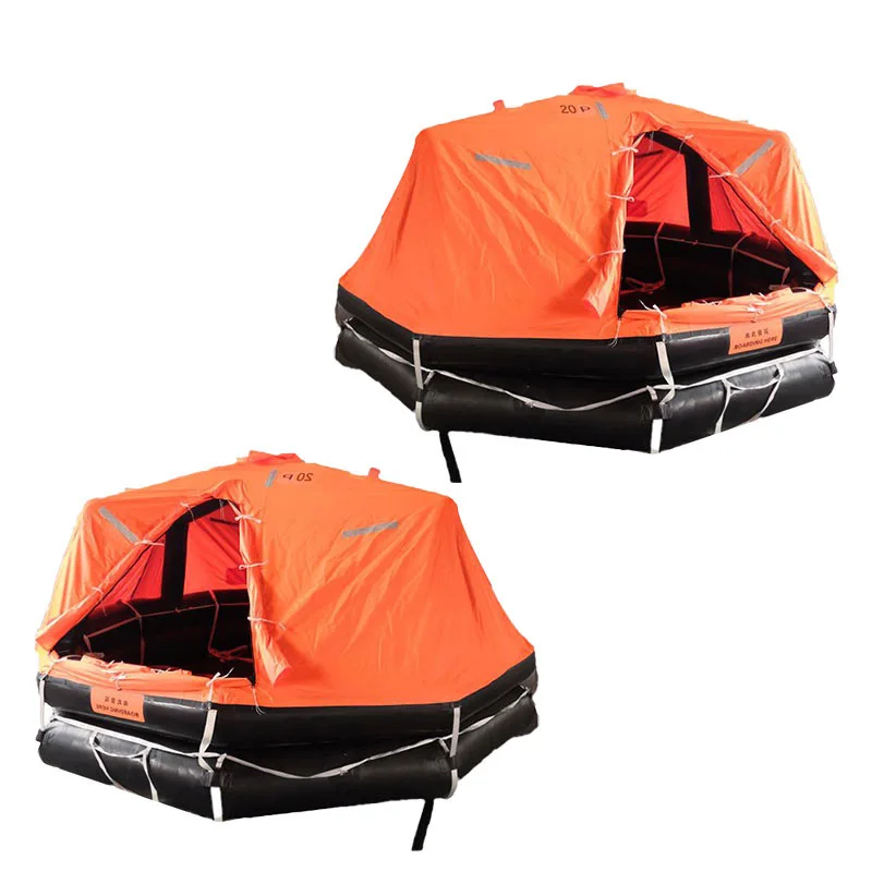 Different capacity devit-launched inflatable liferaft for marine survival at low price