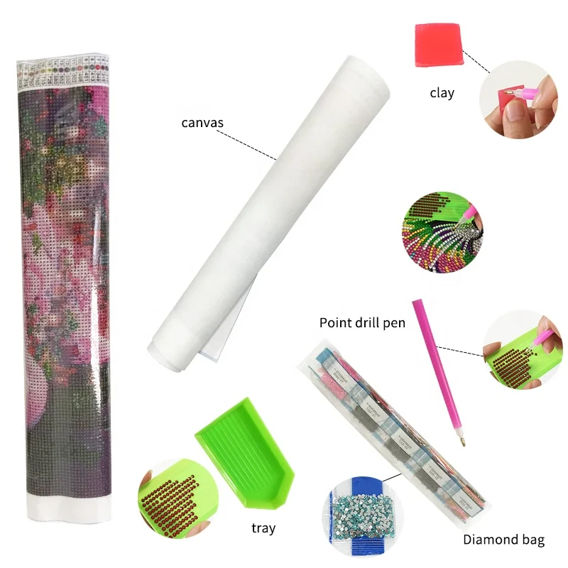 Custom crystal 5d diy Diamond art Painting Kits beach Rhinestone AB Full Drills Diamond Art Painting ab drills Decor Home