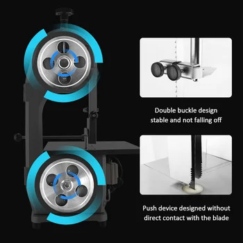 JAHWA Large batch commercial electric band saw frozen fish bone cutting machine saw DQ-210 stainless steel bone sawing machine