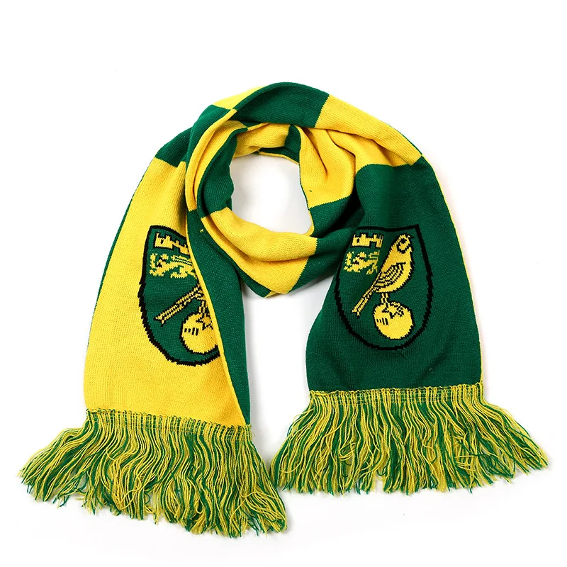 Customized knitted jacquard scarf  customized fan cheerleading team cheer knitted scarf acrylic double layer scarf