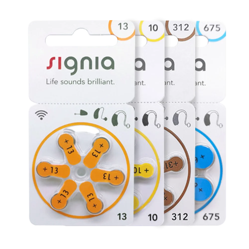 High Quality Product p10 p13 Battery Hearing Aid Battery Hear Clear One Box of Signia