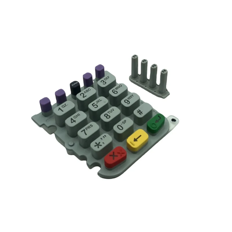 Подгонянный Verifone VX520 силиконовая клавиатура Замена verifone pos машинная система. VX675 VX680 VX690 C680 Z240M V400m