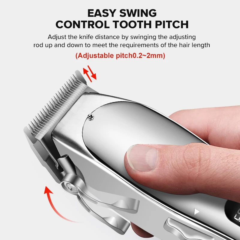 Factory Wholesale All Metal Beard Portable Cordless Rechargeable Grooming Kit Custom Professional Barber Electric Hair Clipper