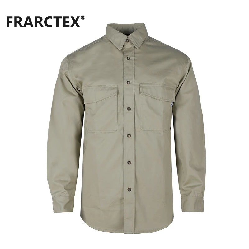 Wholesale 100% Cotton Nfpa 2112 FR American Welding Fire Resistant Works Shirt For Sale