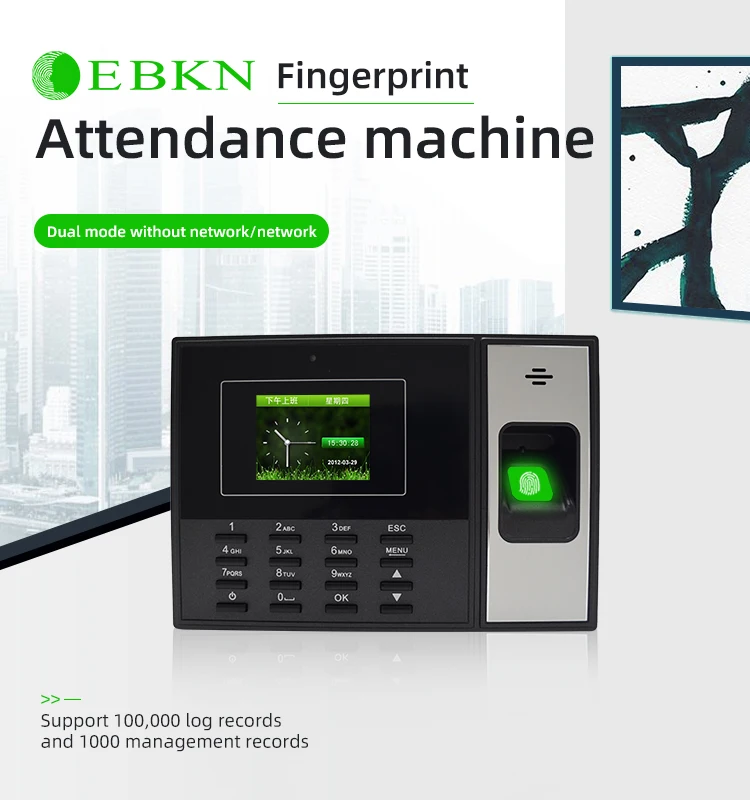 GPRS Wifi TCP/IP RS485 Fingerprint Time Recorder Finger print Staff Biometric Attendance Machine With Cloud Software