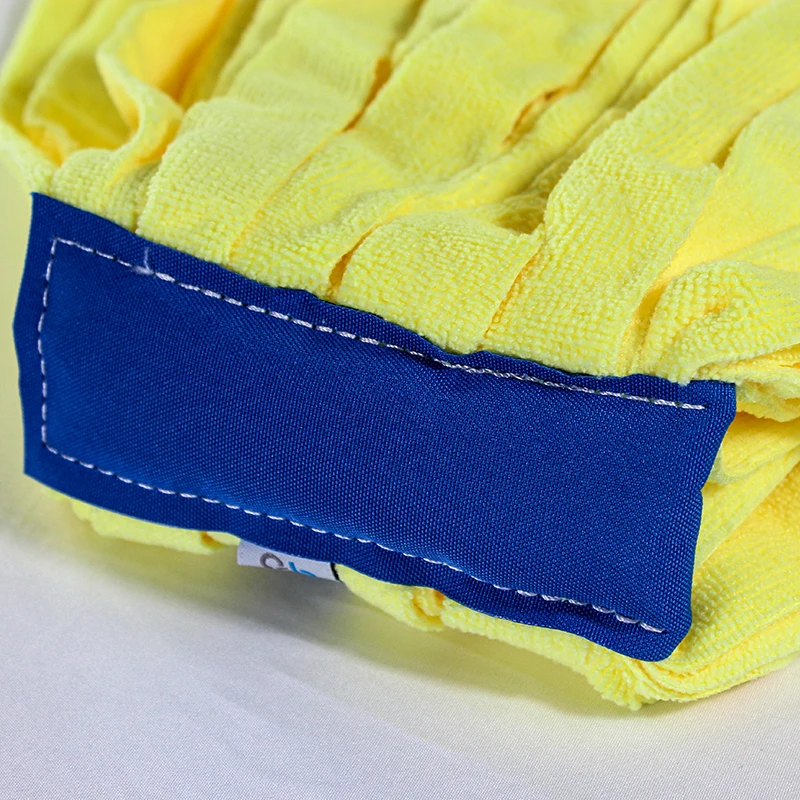 Custom commercial floor mop colour coded cleaning tools microfiber terry wet mop with reusable head refill for wet mopping