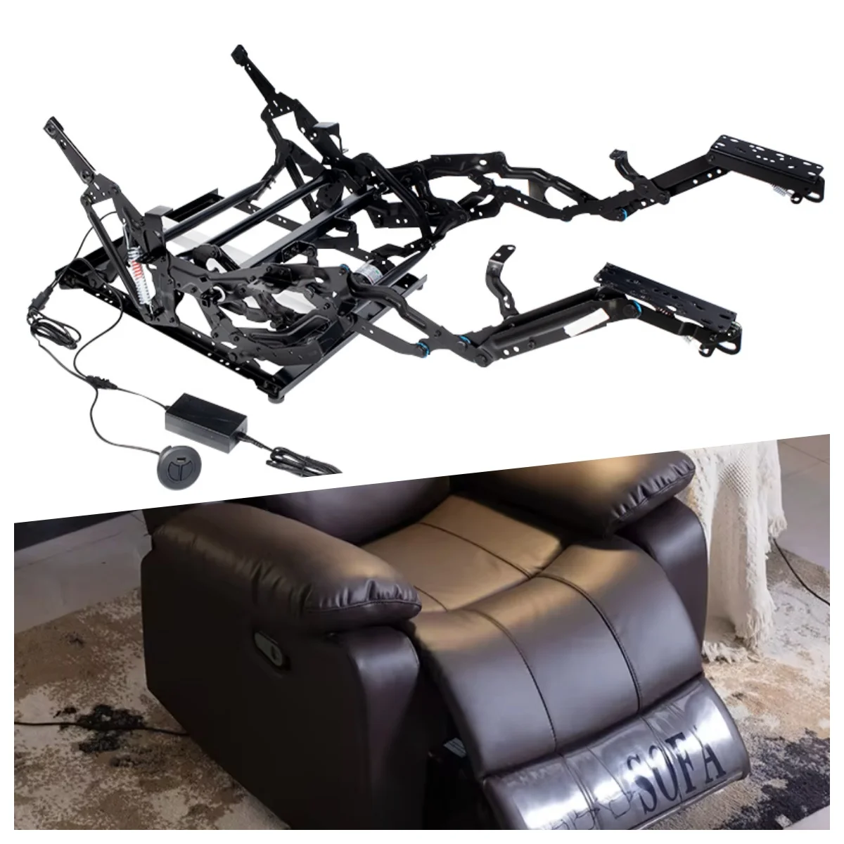 XD-5318 Custom Electric Recliner Mechanism Parts Frame Herraje Inclinacion Sofa Reclinable Electrico Home Office Chair Mechanism