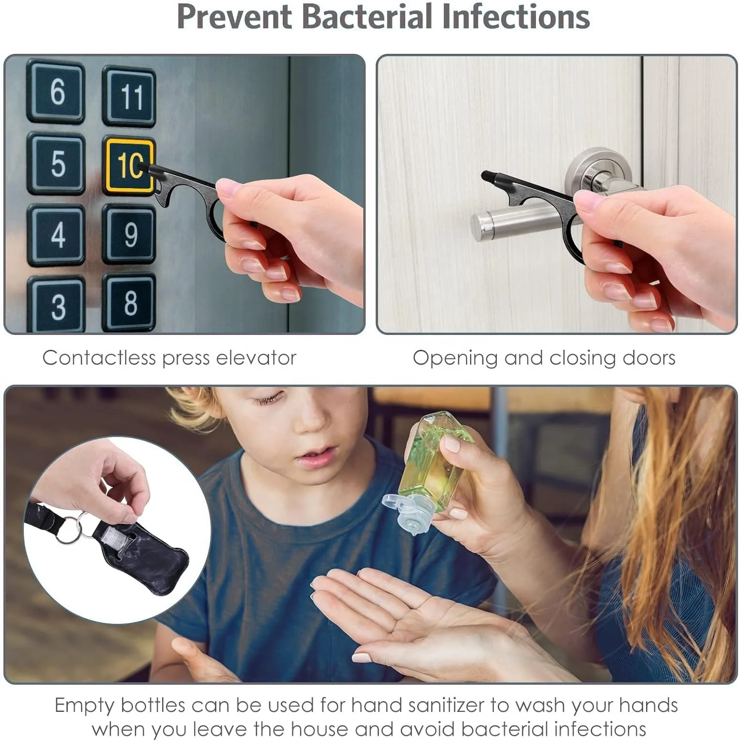 Supply Rhinestone Plastic Spray Bottle Products Bulk Women Safety Keychain Set Accessories Alloy Wholesale Self Defense keychain