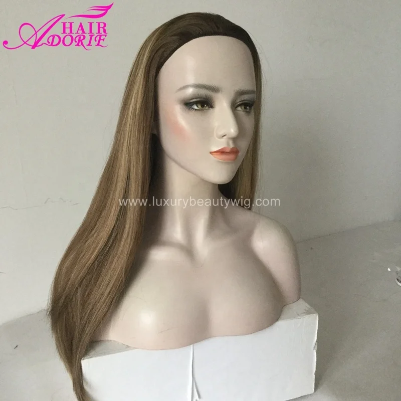 H65 High quality 28inch long human european hair Fast delivery Sheitel Kippah Fall hair weft made jewish kosher wigs
