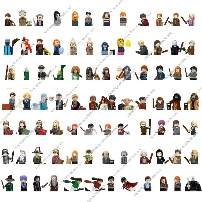 Hot Harry Magic Movie Voldemort Hermione Ron Newt Dumbledore Potteres Building Blocks Mini Action figures Toys For Kids Gift