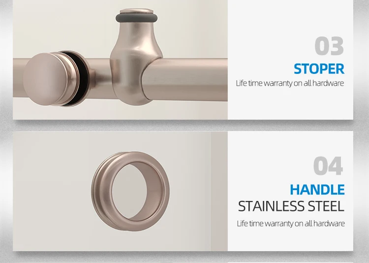 Factor Direct Sale 3/8 Inch Glass Bathroom Door Single Shower Sliding Door