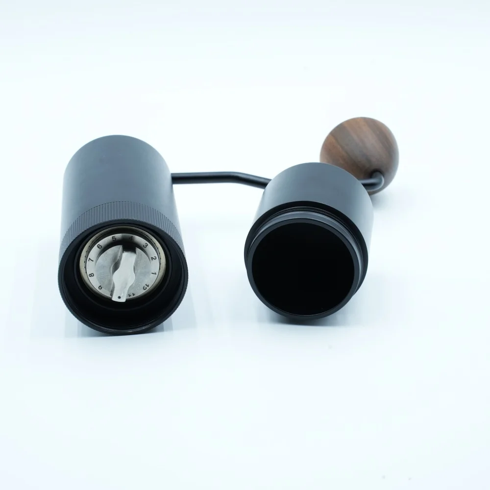 Aluminum Alloy 12 Grade Adjustable Settings Hand Espresso Grinder Small Manual Stainless Steel Conical Burr Coffee Bean Grinders