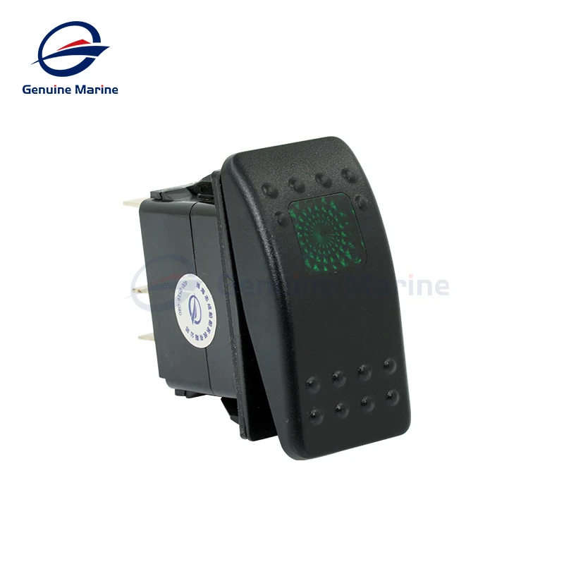 Boat Yacht Car RV Caravan 12V DC IP68 LED Red and Green Light Indicator Waterproof Single Pole Marine Switch