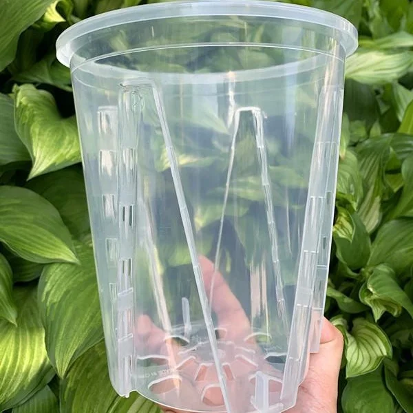 Transparent Plastic Orchid Pots Wholesale Cheap Clear Orchid Flower Pot With Holes