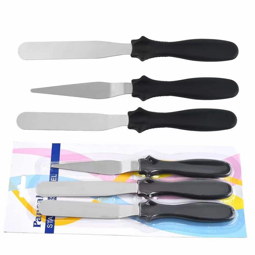 Hot Sell Three-piece Household Baking Tool Stainless Steel Butter Cake Decorating