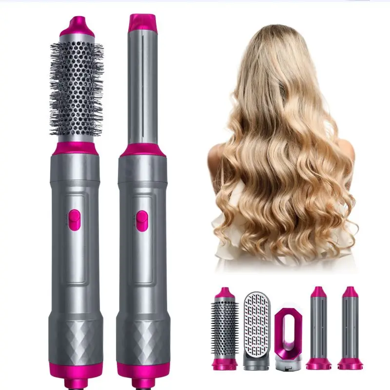 Professional Curling Iron Hair Straightener Styling Tools Styler 5 in 1 Hot Air Brush Hair Dryer