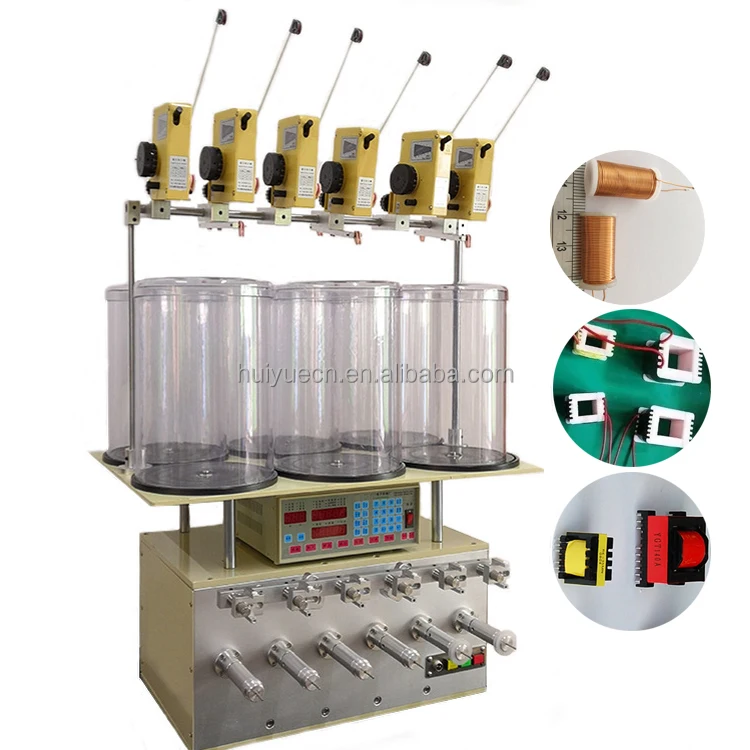 dongguan huiyue machinery automatic transformer winding machine coil 6 spindell