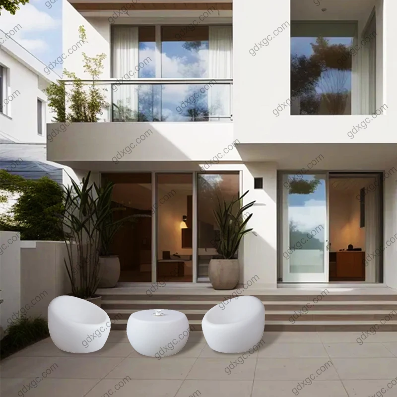 Luxury Outdoor Villa Leisure Coffee Tea Table  Garden and Hotel  Modern Design Table Waterproof Table  For Lounge Chair