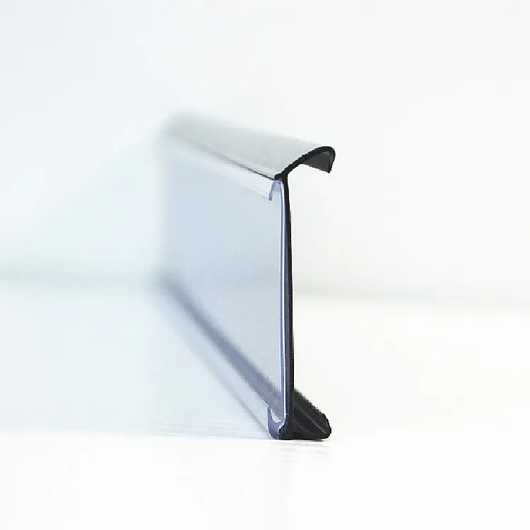 PVC plastic extrusion profile data strip shelf edge  label holder price label shelf talkers for supermarket shelves