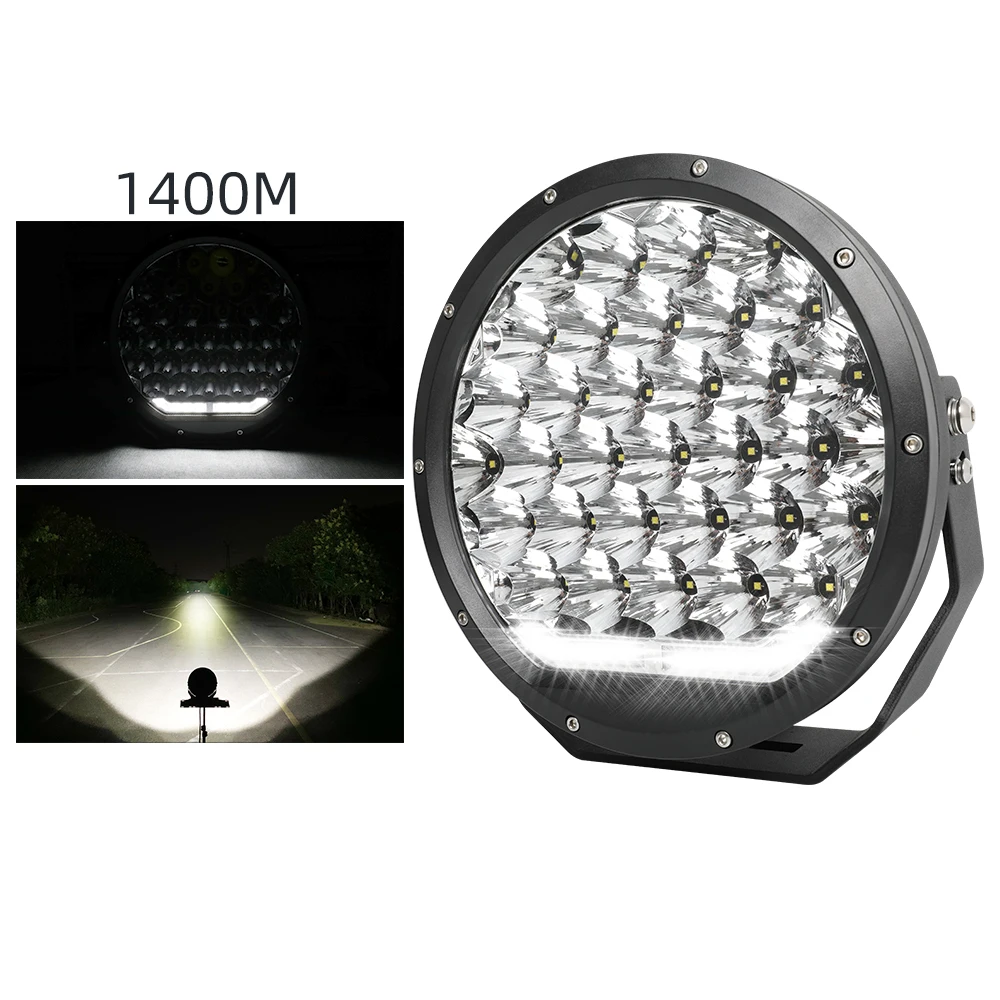 1lUX @ 1400 м 4X4 внедорожник 7 дюймов 9 светодиодов рабочий свет, комбинированный луч крыши грузовика бампер 198 Вт 7 дюймов 9 дюймов круглый светодиодный прожектор Drl ходовой свет