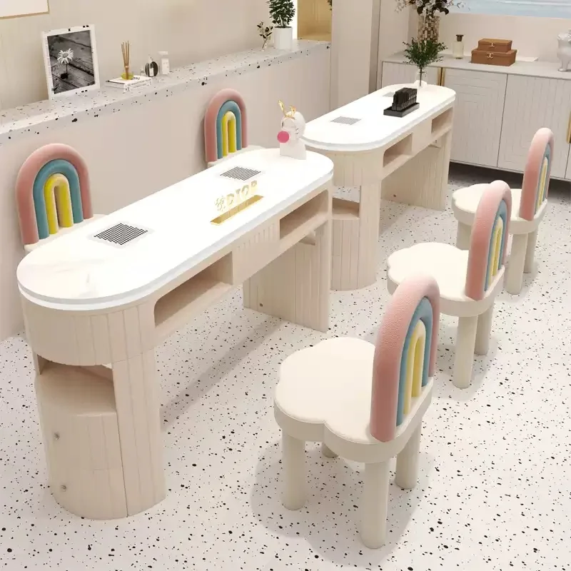 Yicheng beauty hot selling marble manicure table and chair economy style manicure table backrest chair sofa combination for sale