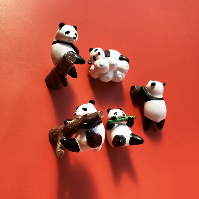 Custom 3D Resin Fridge Magnets Souvenir Animal Panda Resin Fridge Magnets