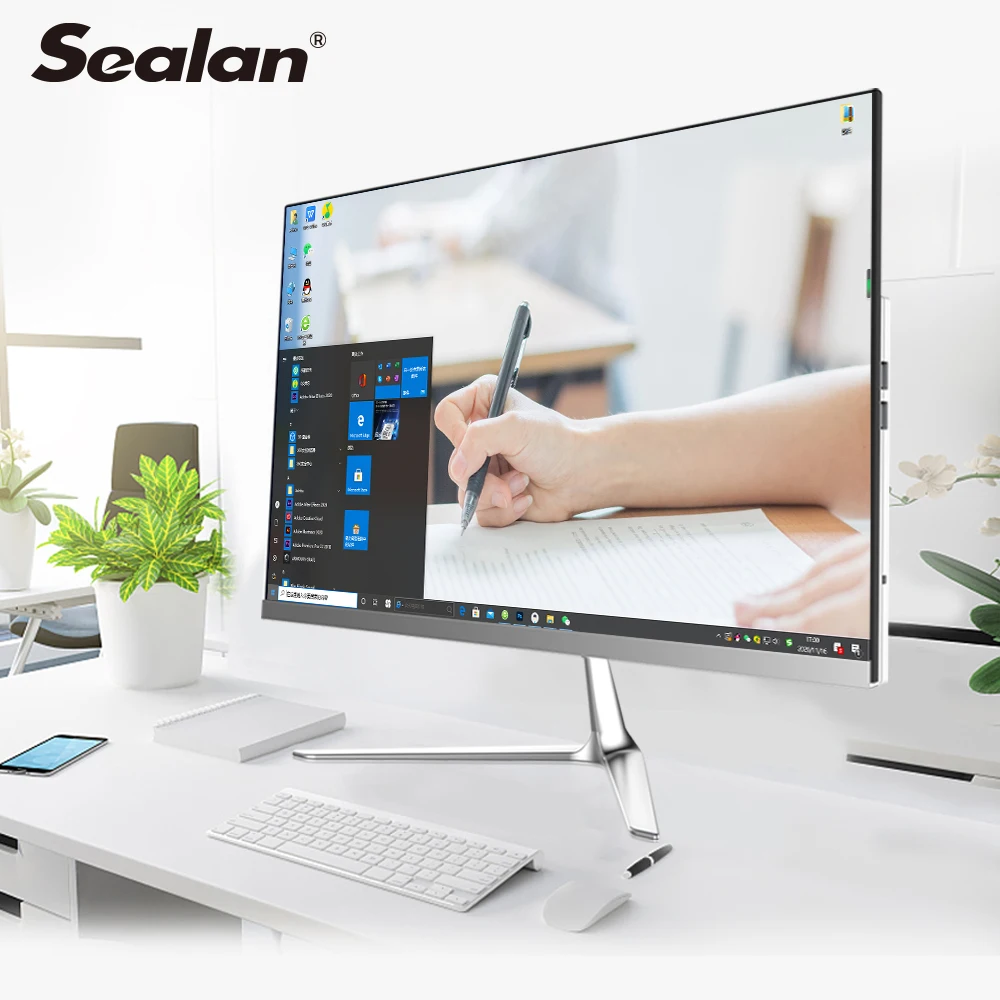 
SEALAN all in one 23.8 inch ips hd screen desktop computer core i5-10400F processor 16G RAM 480GB SSD aio pc 