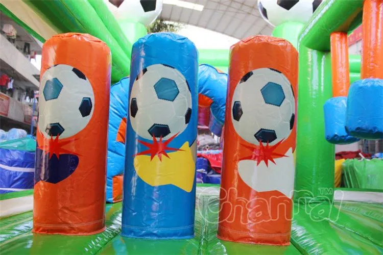 Надувной замок-батут для игры в футбол надувной батут детей
