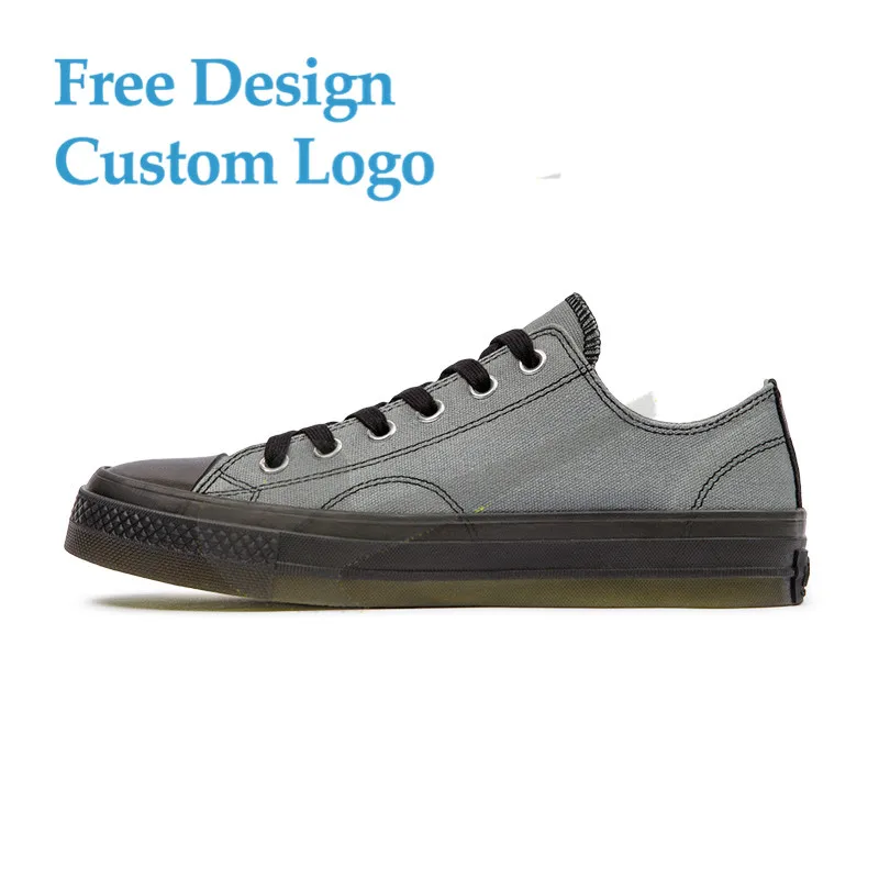 Classic Custom Rubber Sole Vulcanized High Quality Canvas Trendy Shoes Mens High Top Canvas Shoes