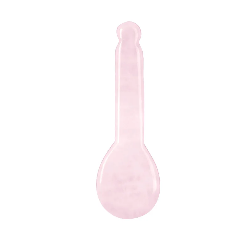 Jade gua shua pink crystal heart face roller Point Pen Butterfly Spoon Shape