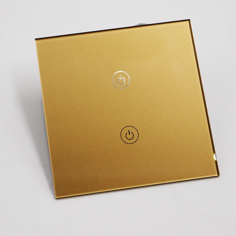 New Style CNC Cutting Home Hotel  Smart Switch Tempered Glass Panel