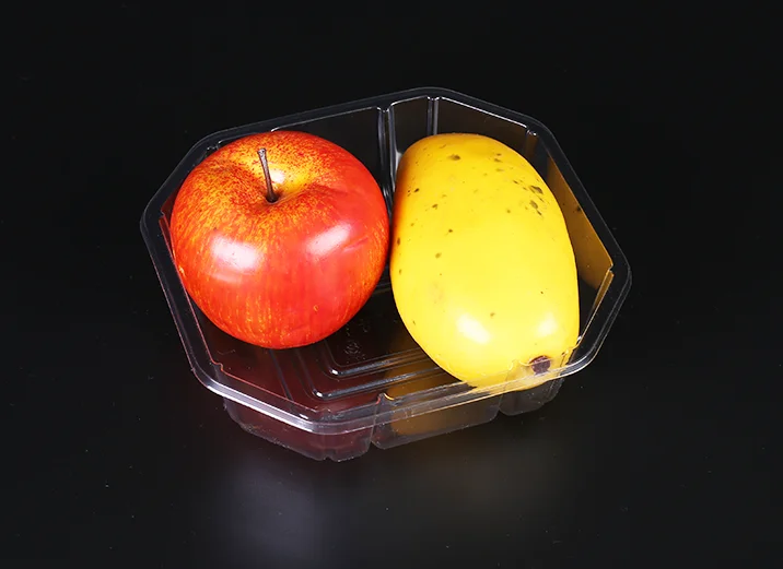 customer logo disposable transparent star anise fruit box plastic tray clear plastic trays