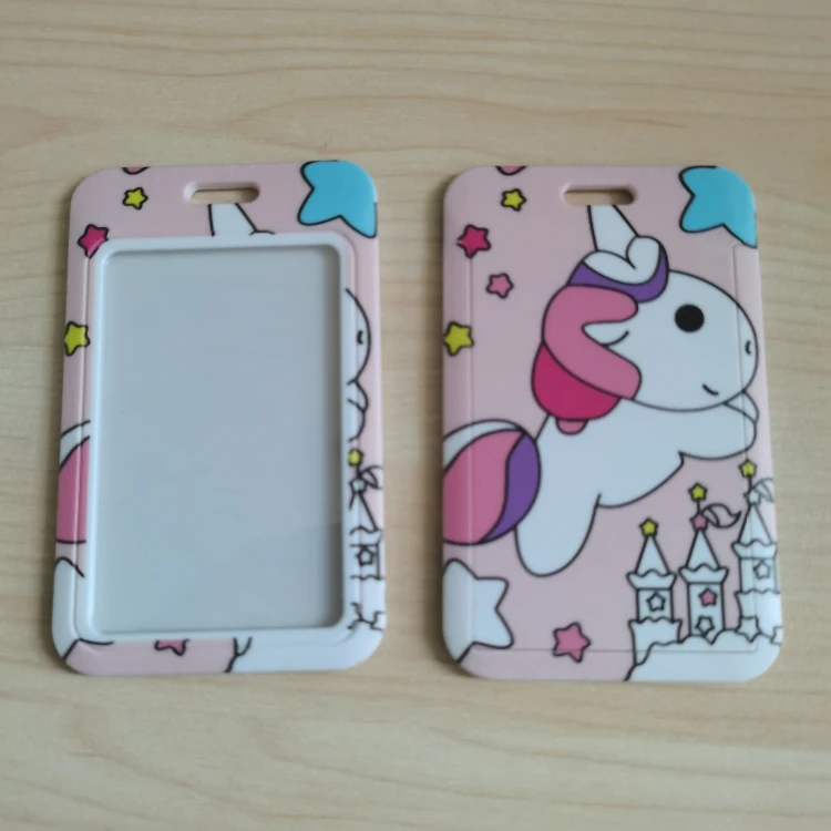 Low Moq Custom Design Sublimation Cover Print Sleeve Hard ABS Plastic ID Badge Credit Card Holder