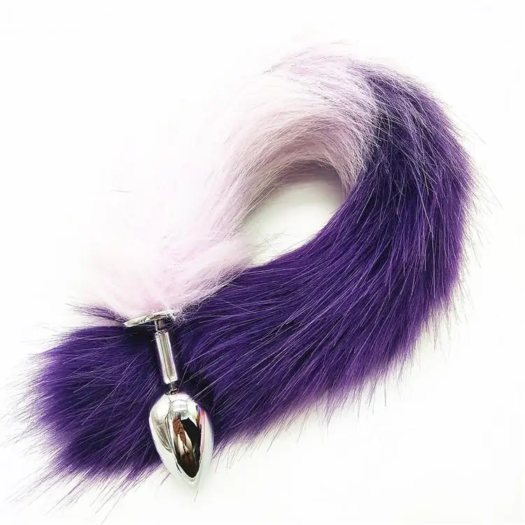 Romance Cosplay False Fox Tail With Metal Anal-Butt Plug Funny Toy Adult Game butt plugs beginner